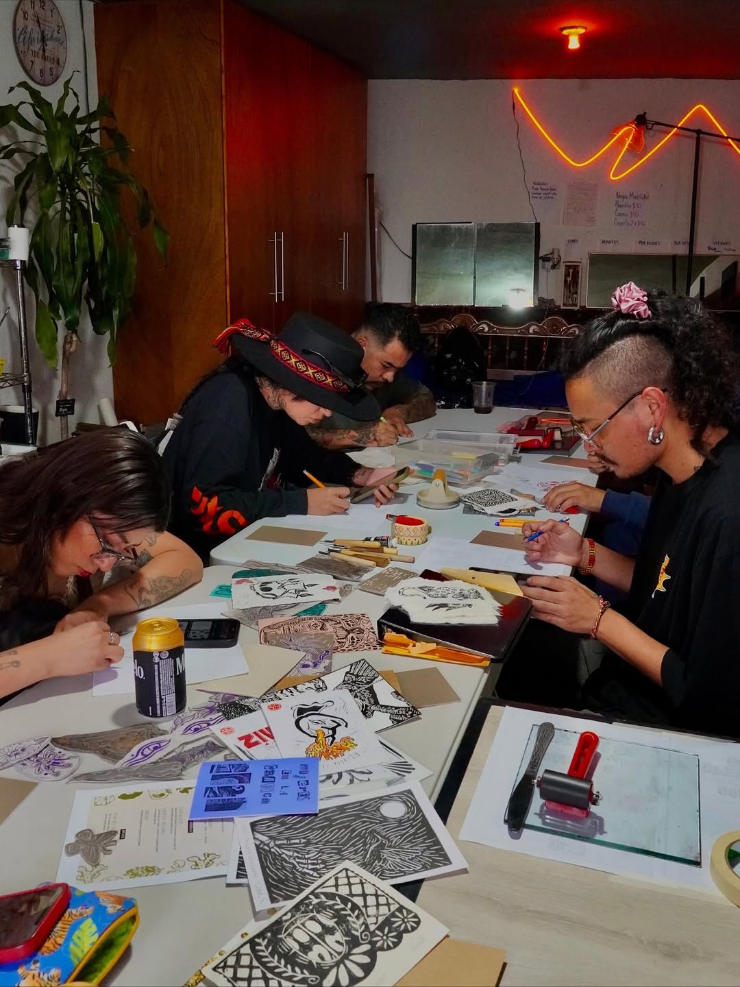 Interior del estudio de tatuaje Casa Jaguar